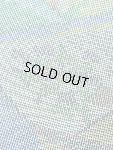 Photo9: M0721B Used Japanese women Grayish Multi Color TSUMUGI pongee / Silk. House,   (Grade C) (9)