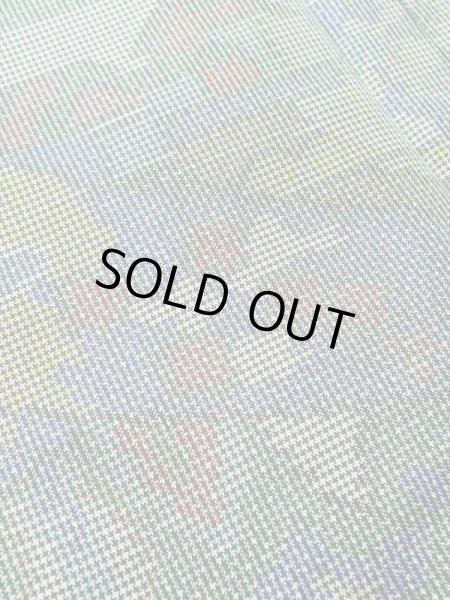 Photo10: M0721B Used Japanese women Grayish Multi Color TSUMUGI pongee / Silk. House,   (Grade C) (10)