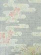 Photo3: M0721D Used Japanese women Light Blue Summer / Silk. Flower,   (Grade C) (3)