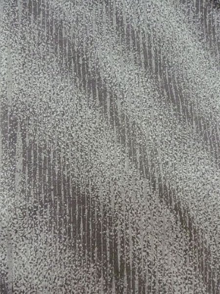 Photo4: Mint M0728A Used Japanese women  Gray KOMON dyed / Silk. Abstract pattern "TANGO" Chirimen crape  (Grade A+) (4)