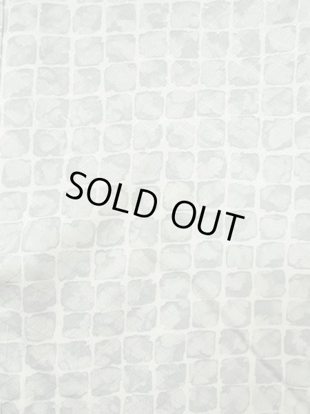 Photo3: Mint M0728C Used Japanese women  Gray KOMON dyed / Silk. Quadrangle,   (Grade A) (3)