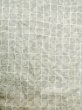 Photo4: Mint M0728C Used Japanese women  Gray KOMON dyed / Silk. Quadrangle,   (Grade A) (4)