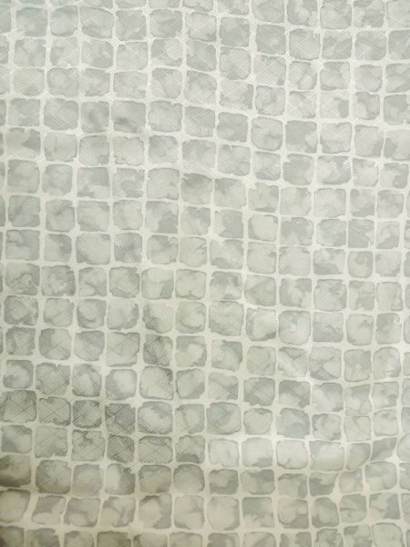 Photo4: Mint M0728C Used Japanese women  Gray KOMON dyed / Silk. Quadrangle,   (Grade A) (4)
