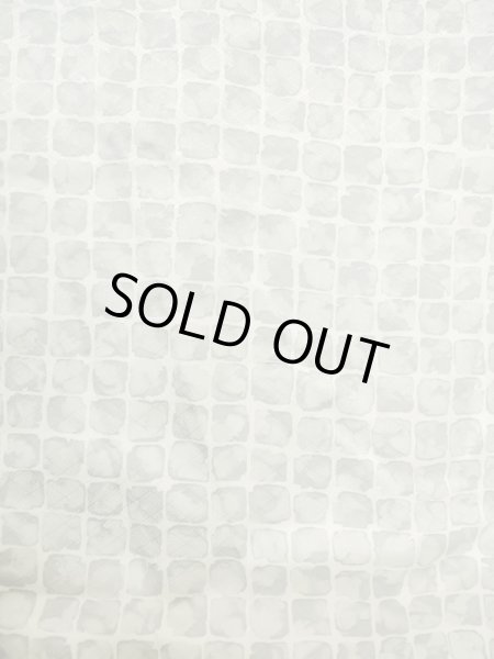 Photo4: Mint M0728C Used Japanese women  Gray KOMON dyed / Silk. Quadrangle,   (Grade A) (4)