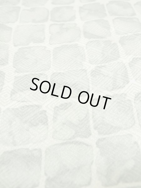 Photo7: Mint M0728C Used Japanese women  Gray KOMON dyed / Silk. Quadrangle,   (Grade A) (7)