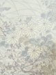 Photo5: M0728E Used Japanese women  Off White KOMON dyed / Silk. Flower,   (Grade C) (5)