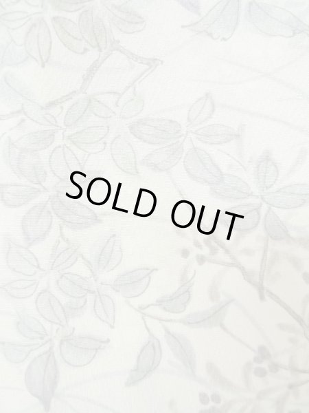 Photo7: M0728E Used Japanese women  Off White KOMON dyed / Silk. Flower,   (Grade C) (7)