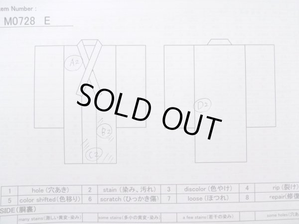 Photo13: M0728E Used Japanese women  Off White KOMON dyed / Silk. Flower,   (Grade C) (13)