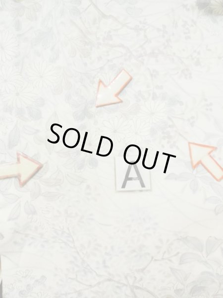 Photo14: M0728E Used Japanese women  Off White KOMON dyed / Silk. Flower,   (Grade C) (14)