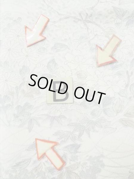 Photo15: M0728E Used Japanese women  Off White KOMON dyed / Silk. Flower,   (Grade C) (15)