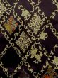 Photo4: M0728F Used Japanese women  Black KOMON dyed / Silk. Flower,   (Grade B) (4)