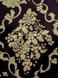 Photo7: M0728F Used Japanese women  Black KOMON dyed / Silk. Flower,   (Grade B) (7)