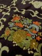 Photo10: M0728F Used Japanese women  Black KOMON dyed / Silk. Flower,   (Grade B) (10)