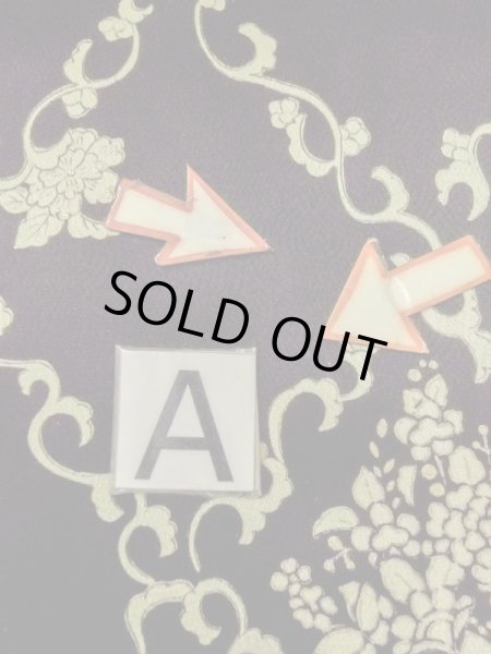 Photo14: M0728F Used Japanese women  Black KOMON dyed / Silk. Flower,   (Grade B) (14)