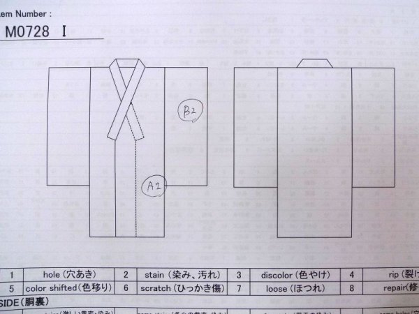 Photo13: M0728I Used Japanese women  White KOMON dyed / Silk. Flower,   (Grade C) (13)
