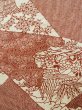 Photo6: M0728J Used Japanese women  Off White KOMON dyed / Silk. SAKURA cherry blossom,   (Grade B) (6)