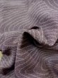 Photo11: M0728M Used Japanese womenDark Grayish Purple KOMON dyed / Silk. Swirl,   (Grade C) (11)