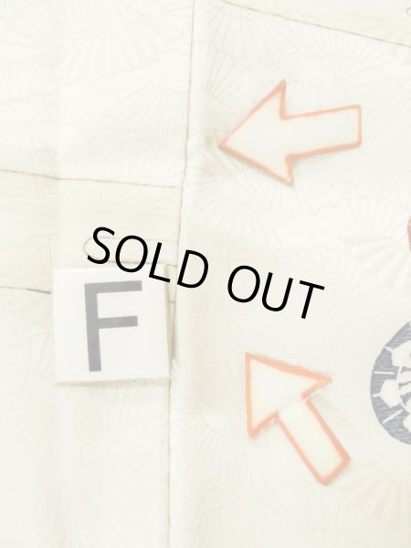 Photo19: M0728N Used Japanese women  Ivory KOMON dyed / Silk. Haze,   (Grade C) (19)