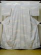 Photo1: M0728O Used Japanese women  White KOMON dyed / Silk. Leaf,   (Grade C) (1)