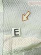 Photo18: M0728O Used Japanese women  White KOMON dyed / Silk. Leaf,   (Grade C) (18)
