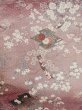 Photo4: Mint M0728X Used Japanese womenPale Grayish Pink KOMON dyed / Silk. Peony,   (Grade A) (4)