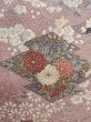 Photo6: Mint M0728X Used Japanese womenPale Grayish Pink KOMON dyed / Silk. Peony,   (Grade A) (6)
