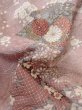 Photo12: Mint M0728X Used Japanese womenPale Grayish Pink KOMON dyed / Silk. Peony,   (Grade A) (12)