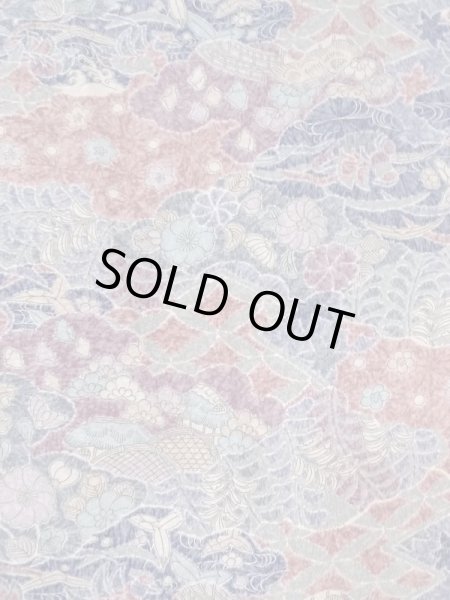 Photo3: Mint M0728Y Used Japanese women Pale Purple KOMON dyed / Silk. Chrysanthemum,   (Grade A) (3)