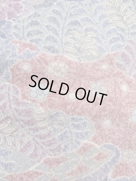 Photo7: Mint M0728Y Used Japanese women Pale Purple KOMON dyed / Silk. Chrysanthemum,   (Grade A) (7)