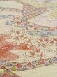 Photo9: Mint M0728Z Used Japanese women  Pink KOMON dyed / Silk. Chrysanthemum, The folding screen motifs.  (Grade A) (9)