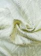 Photo12: M0808A Vintage Japanese women   White HITOE unlined / Silk. Leaf,   (Grade C) (12)