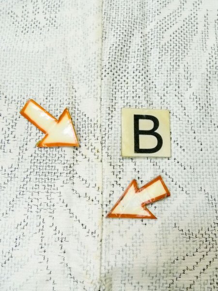 Photo15: M0808A Vintage Japanese women   White HITOE unlined / Silk. Leaf,   (Grade C) (15)