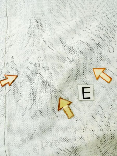 Photo18: M0808A Vintage Japanese women   White HITOE unlined / Silk. Leaf,   (Grade C) (18)