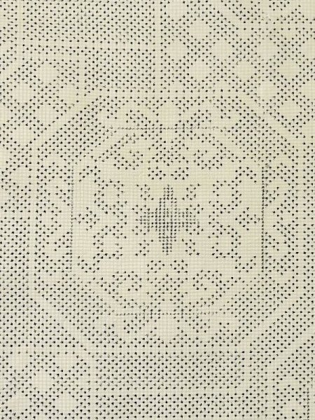 Photo5: M0808B Vintage Japanese women   Ivory OSHIMA-TSUMUGI / Silk. Quadrangle,   (Grade C) (5)