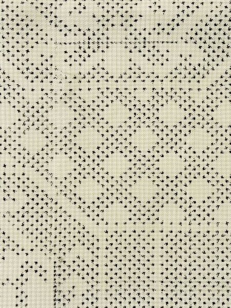 Photo6: M0808B Vintage Japanese women   Ivory OSHIMA-TSUMUGI / Silk. Quadrangle,   (Grade C) (6)