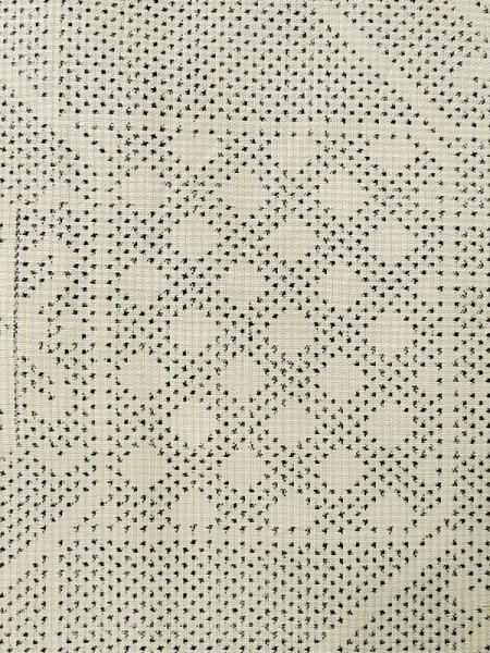 Photo7: M0808B Vintage Japanese women   Ivory OSHIMA-TSUMUGI / Silk. Quadrangle,   (Grade C) (7)