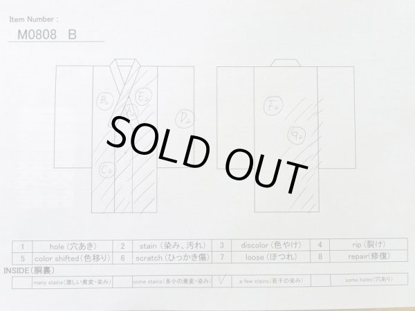 Photo13: M0808B Vintage Japanese women   Ivory OSHIMA-TSUMUGI / Silk. Quadrangle,   (Grade C) (13)