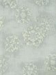 Photo3: M0808C Vintage Japanese women Light Bluish Gray TSUMUGI pongee / Silk. Flower,   (Grade C) (3)