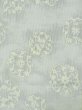 Photo4: M0808C Vintage Japanese women Light Bluish Gray TSUMUGI pongee / Silk. Flower,   (Grade C) (4)