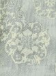 Photo5: M0808C Vintage Japanese women Light Bluish Gray TSUMUGI pongee / Silk. Flower,   (Grade C) (5)