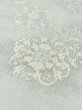 Photo8: M0808C Vintage Japanese women Light Bluish Gray TSUMUGI pongee / Silk. Flower,   (Grade C) (8)