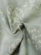 Photo10: M0808C Vintage Japanese women Light Bluish Gray TSUMUGI pongee / Silk. Flower,   (Grade C) (10)