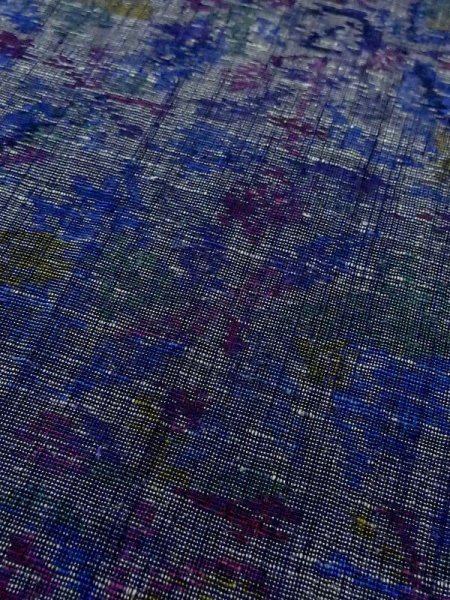 Photo9: M0808F Vintage Japanese women  Dark Purple OJIYATSUMUGI / Silk. Flower,   (Grade B) (9)