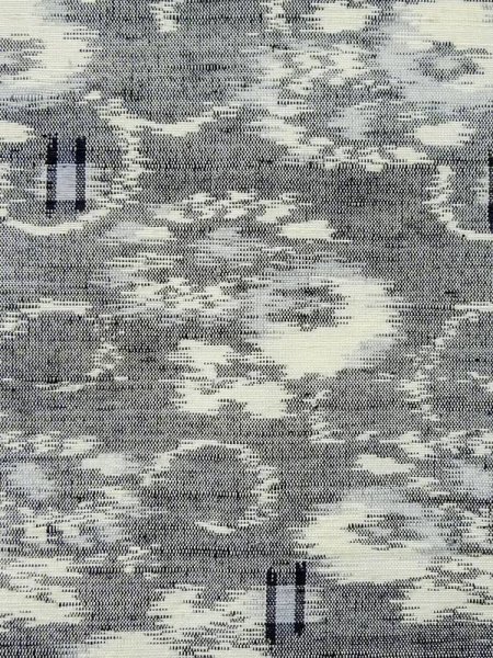 Photo5: M0808G Vintage Japanese women   Gray HITOE unlined / Silk. Flower,   (Grade C) (5)