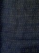 Photo4: M0808I Vintage Japanese women  Dark Navy Blue OHMIJOFU / Linen. Abstract pattern   (Grade D) (4)