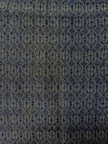 Photo3: M0808J Vintage Japanese women Dark Grayish Taupe HITOE unlined / Linen. Zig Zag,   (Grade C) (3)