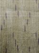 Photo4: M0808L Vintage Japanese women Pale Grayish Olive OJIYACHIJIMI / Linen. Wood grain pattern   (Grade C) (4)