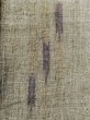 Photo5: M0808L Vintage Japanese women Pale Grayish Olive OJIYACHIJIMI / Linen. Wood grain pattern   (Grade C) (5)