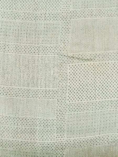 Photo4: M0808M Vintage Japanese women   Off White HITOE unlined / Cotton/hemp Dot,   (Grade C) (4)