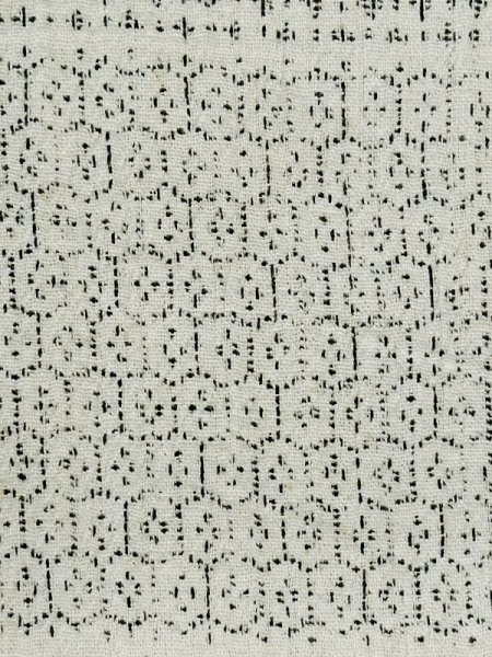 Photo6: M0808M Vintage Japanese women   Off White HITOE unlined / Cotton/hemp Dot,   (Grade C) (6)